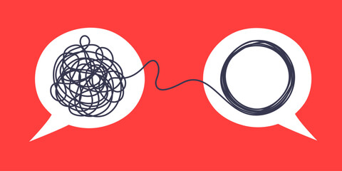 Psychologist consulting or mental problem solving brainstorm concept.