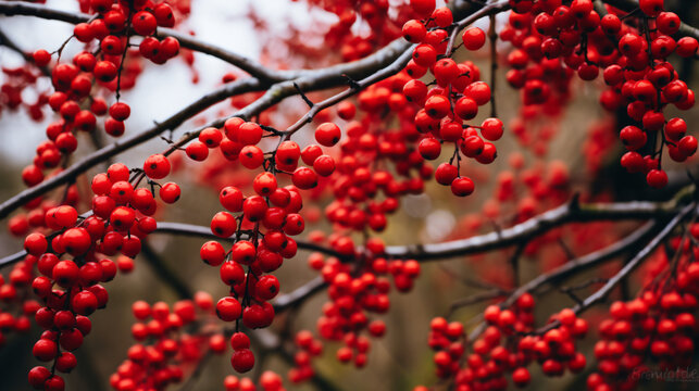 A tree with some red berries