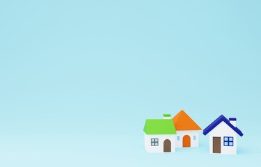 3D素材_かわいい家