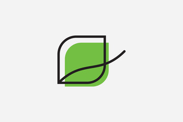Obraz na płótnie Canvas Green leaf logo design vector template