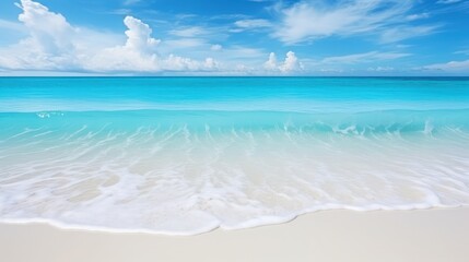 Fototapeta na wymiar Beautiful white sand beach and turquoise water