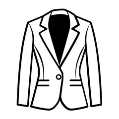 Simple Silhouette Vector of Woman’s Suit 