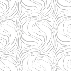 Seamless abstract textured pattern. Simple background with grey, white texture. Digital brush strokes. Lines, waves. Design for textile fabrics, wrapping paper, background, wallpaper, cover.