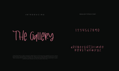 Handwritten Script font. Hand drawn brush style modern calligraphy cursive typeface. Hand Lettering and Custom Typography alphabet for Designs: Logo, Greeting Cards, Poster. Vector Brush type set.
