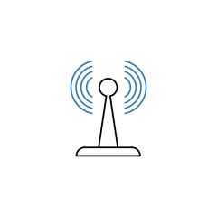 broadcasting concept line icon. Simple element illustration. broadcasting concept outline symbol design.