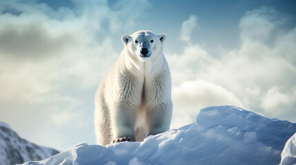 A white polar bear