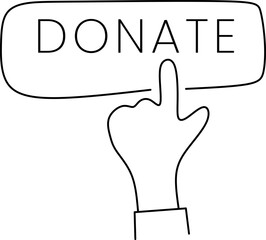 Handdrawn Donate Element
