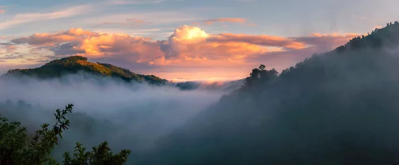 Photo sur Plexiglas Matin avec brouillard landscape and sky background