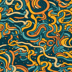 seamless abstract cartoon doodles texture pattern