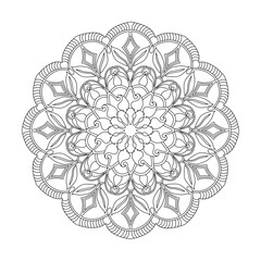 Adult spiritual tranquility mandala coloring book page for kdp book interior