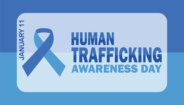 Human Trafficking Awareness Day. January 11. Vector illustration. Suitable for greeting card, poster and banner.