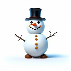 snowman character white background