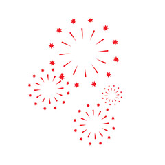 Fireworks celebrate Hong Kong's National Day. White and red fireworks. Beautiful and detailed spectacular fireworks, colorful, bright, festive, celebration, independence day, new year, christmas.