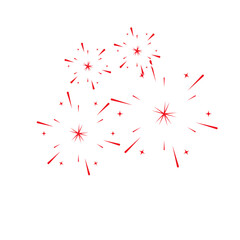 Fireworks celebrate Hong Kong's National Day. White and red fireworks. Beautiful and detailed spectacular fireworks, colorful, bright, festive, celebration, independence day, new year, christmas.