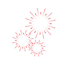 Fireworks celebrate Hong Kong's National Day. White and red fireworks. Beautiful and detailed spectacular fireworks, colorful, bright, festive, celebration, independence day, new year, christmas.