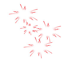 Fireworks celebrate Hong Kong's National Day. White and red fireworks. Beautiful and detailed spectacular fireworks, colorful, bright, festive, celebration, independence day, new year, christmas.