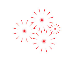 Fireworks celebrate Hong Kong's National Day. White and red fireworks. Beautiful and detailed spectacular fireworks, colorful, bright, festive, celebration, independence day, new year, christmas.