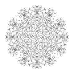 Celtic Mandala enigmatic delight adult coloring book page for kdp book interior.