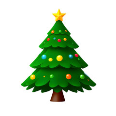 christmas tree Character white background