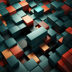 cubes 3d seamless pattern