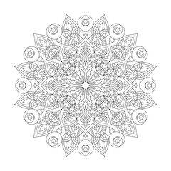 Mandala inner peace adult coloring book page for kdp book interior.