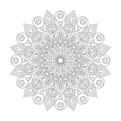 Mandala inner peace adult coloring book page for kdp book interior.