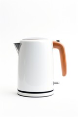 Modern White electric kettle isolated on white