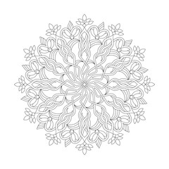 Celtic adult blissful delight mandala coloring book page for kdp book interior