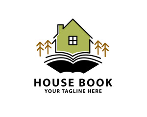 house book guide information logo icon symbol design template illustration inspiration