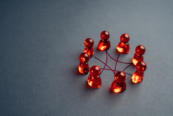 Connected people in team. Business meeting. Mutual relations. Cooperation and communication within...