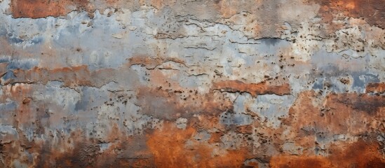 Rusty plates caused by corrosion on metal surface Abstract backdrop