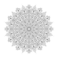 Mandala whimsical serenity coloring book page for kdp book interior