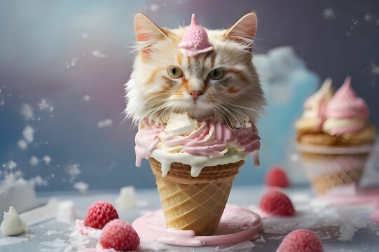 360+ Cat Eat Ice Cream Stock Photos, Pictures & Royalty-Free Images - iStock