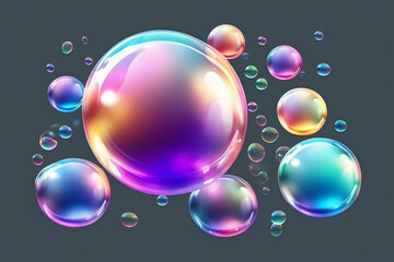 Schwebenden transparente Blasen als Hintergrund