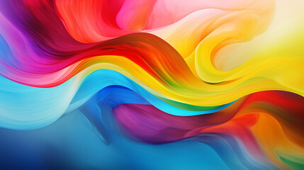 Obraz premium Colorful Abstract Background with Swirling Rainbow Colors and Light Bursts - A Vibrant Expression of Creativity and Innovation