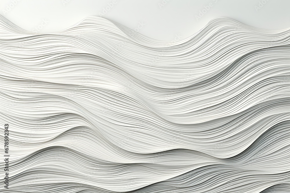 Wall mural an abstract 3d wallpaper featuring a sleek white wave pattern creates a visually dynamic and contemp