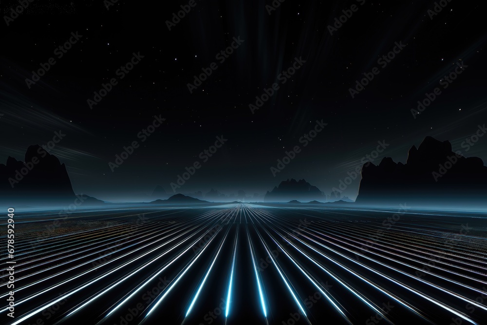 Wall mural an abstract wallpaper set against a black background, creating a visually captivating and minimalist