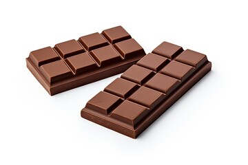 Decadent delight. Indulge in richness of dark chocolate on white background isolated. Sweet. Flavors in every bite. Bittersweet temptation