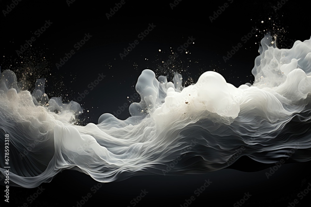 Wall mural an abstract wallpaper against a black background, creating a visually captivating and mysterious com