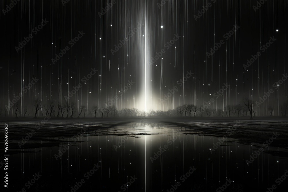 Canvas Prints an abstract sci-fi wallpaper against a black background, creating a visually captivating and mysteri