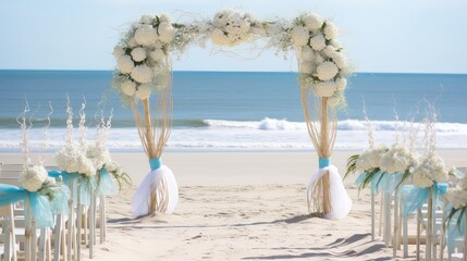 flower nature wedding flowers background illustration beach decoration, love beauty, seaside...