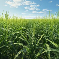 Illustration of Corn and Annual Ryegrass Cover Crop for Effective Soil Conservation and Better Yield in Mid-Journey Agricultural Fields!