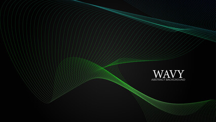 Abstract glowing wave lines background. Dynamic wave pattern. Modern gradient wavy lines. Futuristic technology concept. Suit for poster, banner, brochure, cover, website. Vector illustration