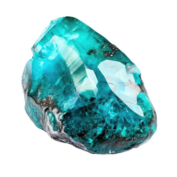 Chrysocolla Mineral Stone, Isolated