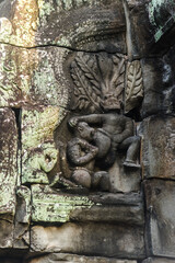 Détail de sculpture au Banteay Samré