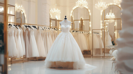 Beautiful elegant wedding dress