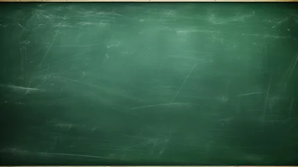Foto op Plexiglas Abstract texture of chalk board, green blackboard or chalkboard background. School learning concept. © wojciechkic.com