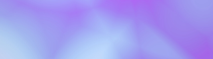 Light blue, purple, violet blurry gradient background. Wide banner, copy space. Abstract web header in soft shades. Pastel glowing digital texture paper. Defocused watercolor backdrop. Blank template