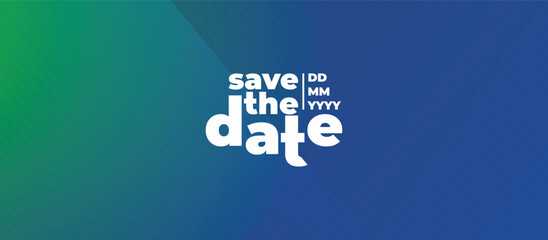 Save the date banner. Can be used for business, marketing and advertising. logo graphic design of event summit made for Technology and upcoming events. Vector EPS 10