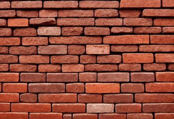 Fototapeta premium stone wall made of red brick, generative ai